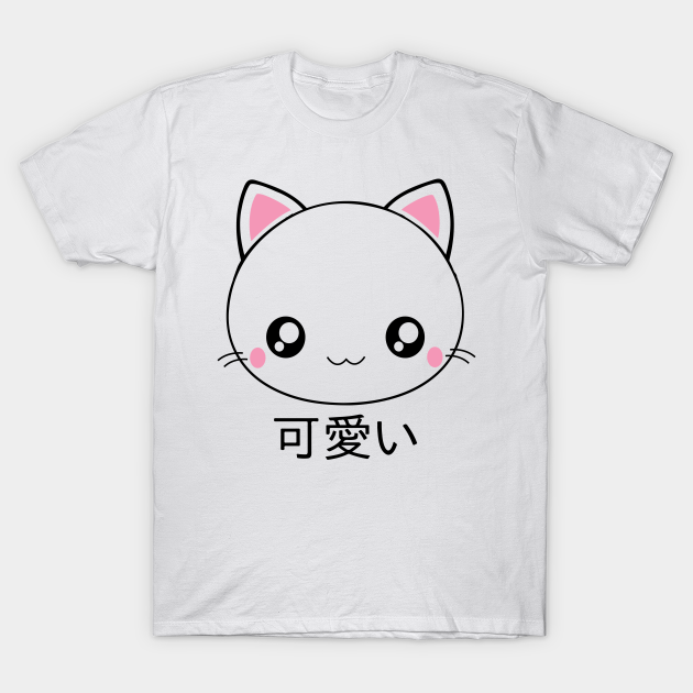 Cute Kawaii Cat Face Japanese Anime Kawaii TShirt TeePublic